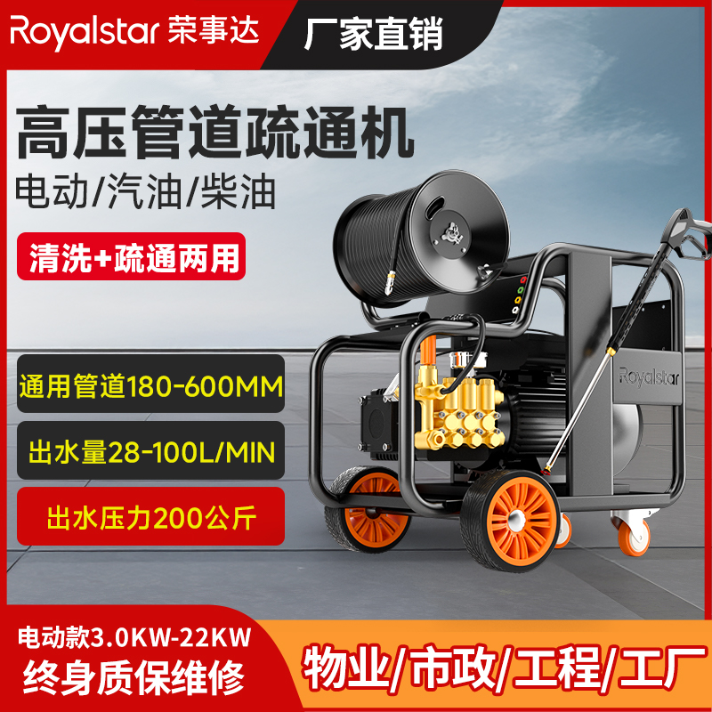 榮事達(dá)管道疏通機(jī)電動/汽油/柴油款